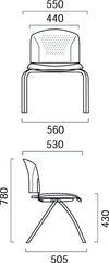 Caddy Chair - Plastic Back and Seat